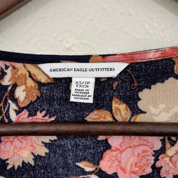 AEO Sz XS Floral Babydoll Slip Dress - Picture 6 of 11